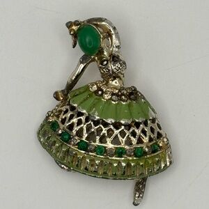 VTG 1940s Jelly Belly Scottish Highland Dancer Brooch - Rare Figural